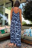 Tie Shoulder Maxi Dress Navy